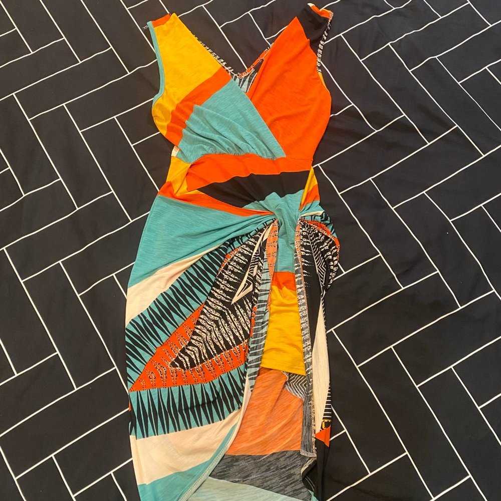 Privy Multicolor fitted asymmetrical Dress